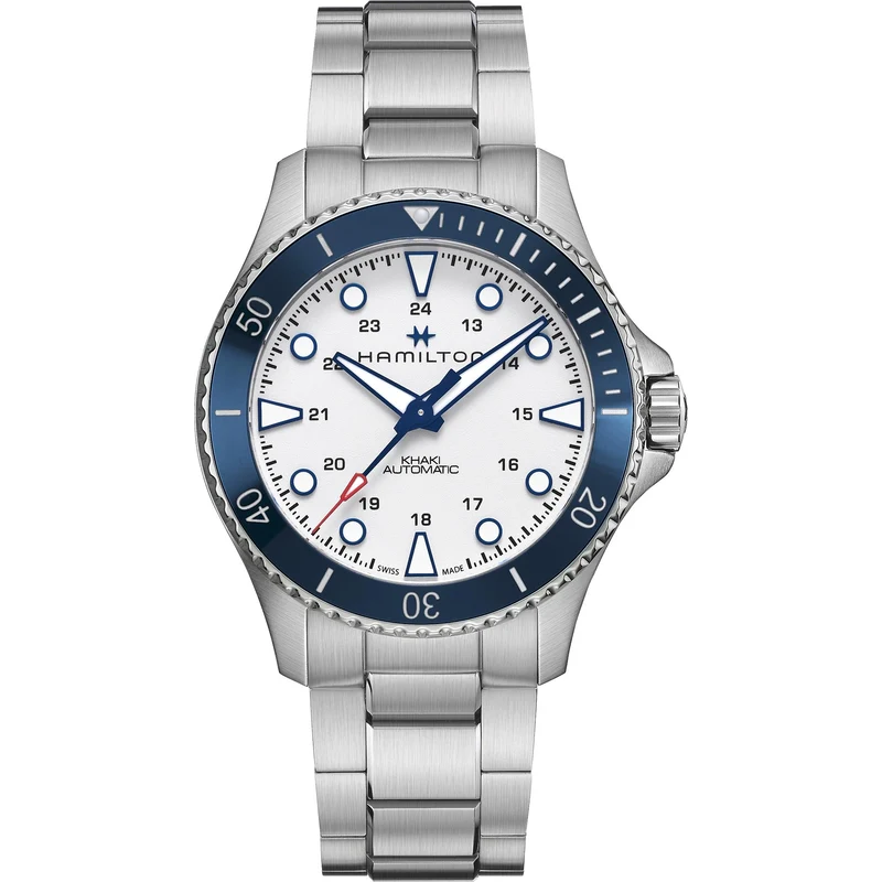 Hamilton Khaki Navy 43mm Silver Dial Steel Mens Automatic Watch H82505150