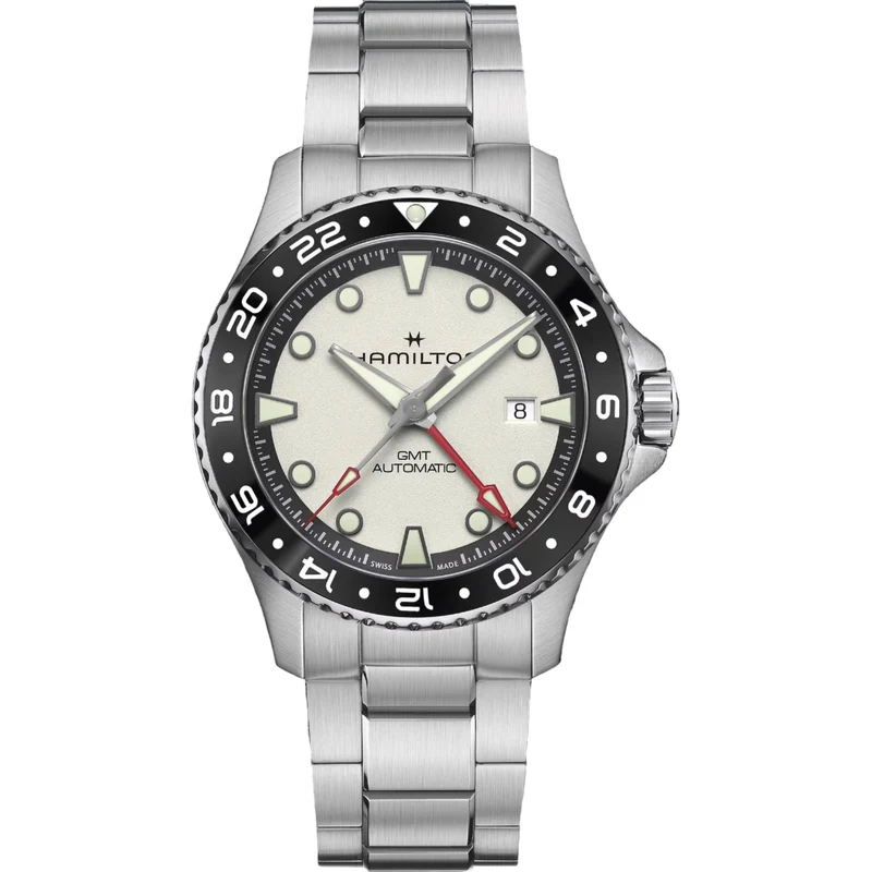 Hamilton Khaki Navy 43mm Scuba GMT Silver Dial Steel Automatic Watch H82555150