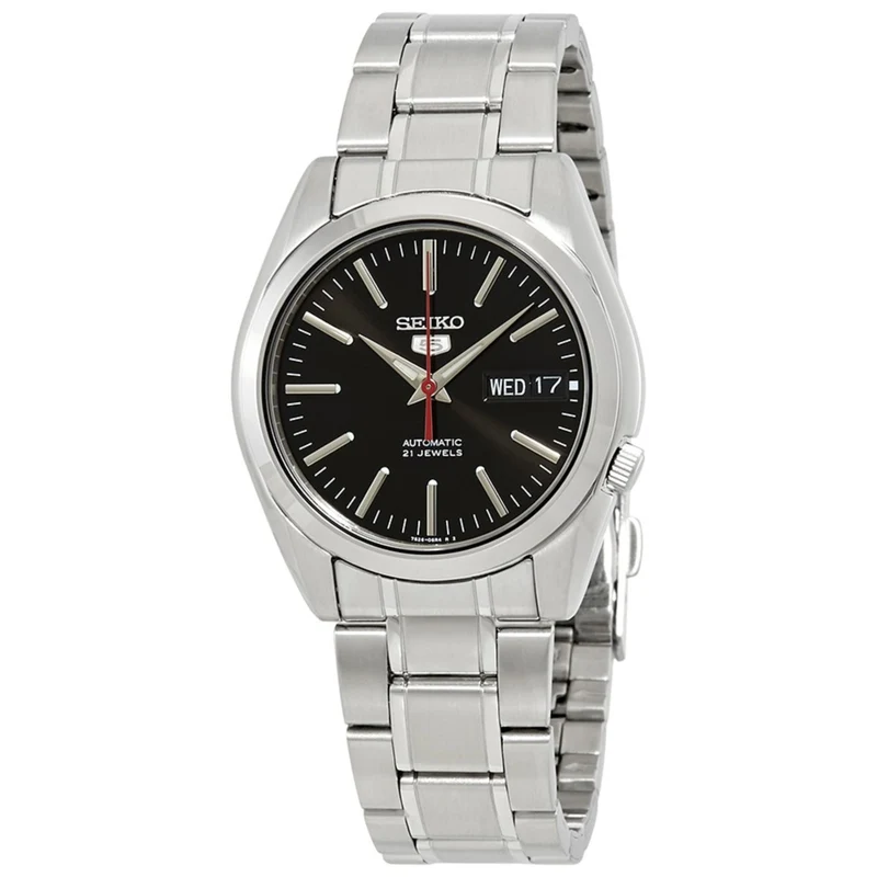 Seiko 5 Automatic Black Dial Steel Strap Men's Watch SNKL45K1