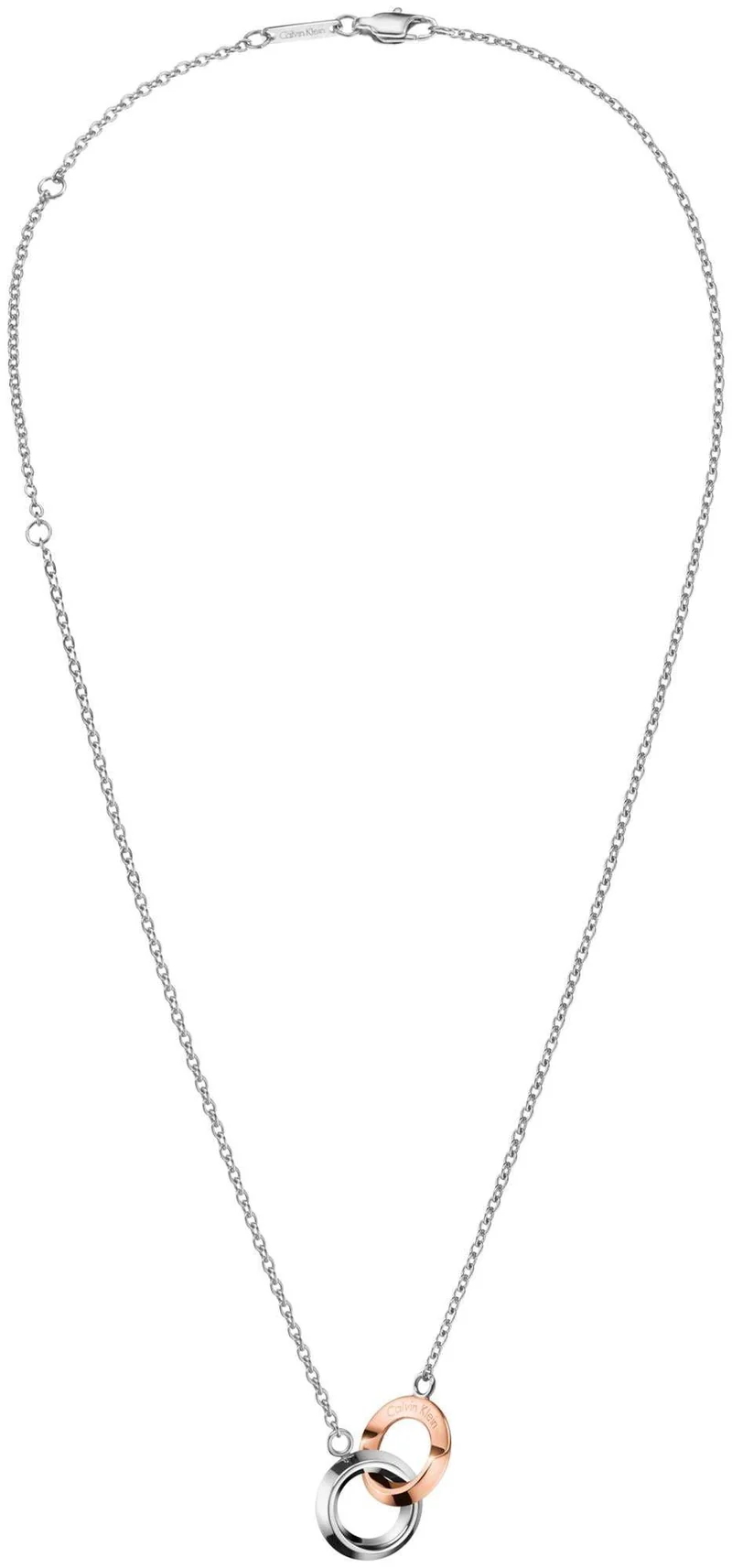 Calvin Klein Beauty Silver Stainless Steel Ring Pendant Necklace KJ4NPN200100