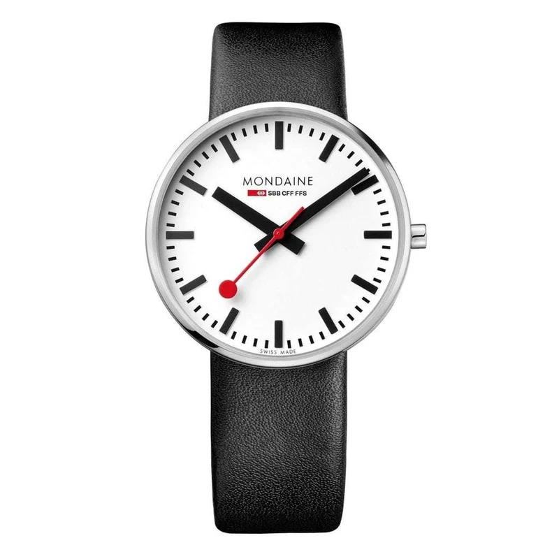 Mondaine Quartz Analogue Classic Display and Leather Strap White Dial Men's Watches MSX.4211B.LB