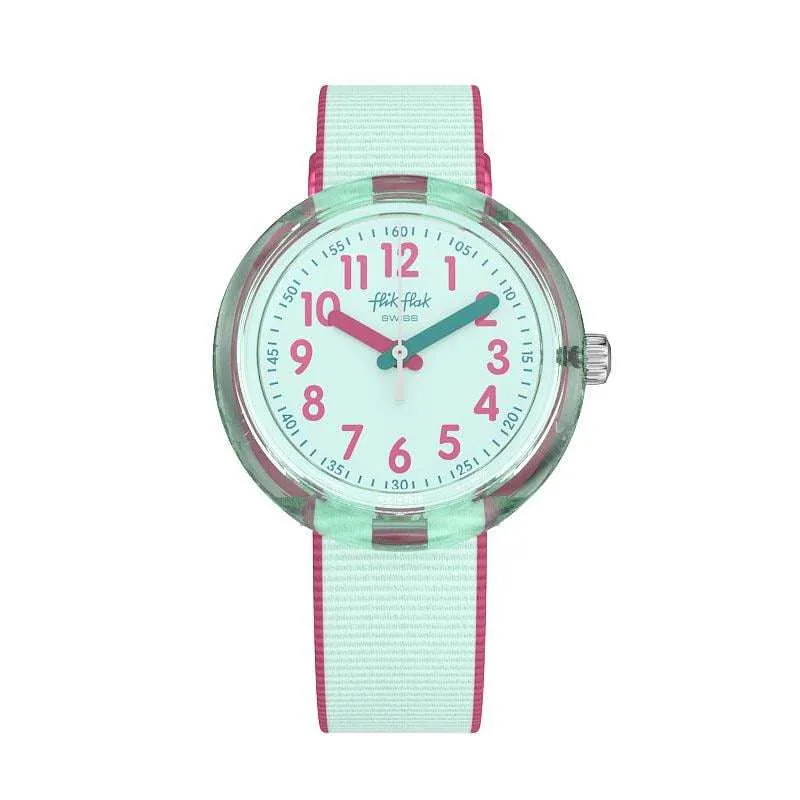Flik Flak Color Blast Turquoise Strap Kid's Watch FPNP046