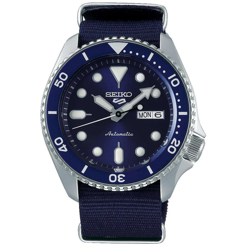Seiko 5 Sports Blue Dial Canvas Strap Automatic Men's Watch SRPD51K2