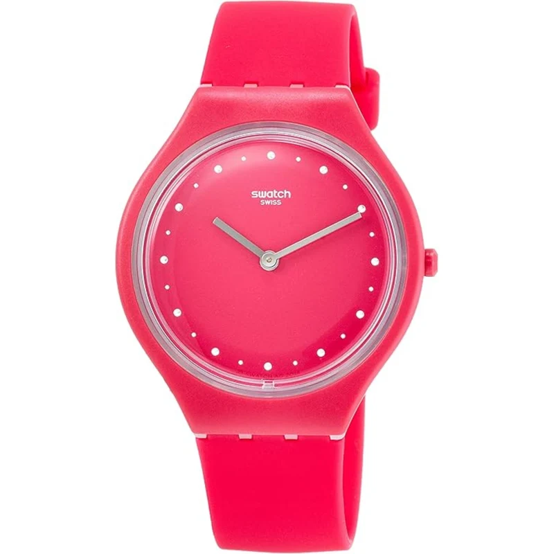 Swatch Skin Skinlampone Purple Dial Silicone Strap Ladies Watch SVOR101