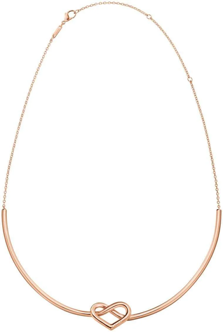 Calvin Klein Rose Gold Plated Charming Ladies Necklace KJ6BPJ100100
