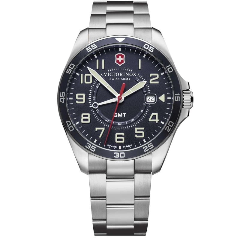 Victorinox Field Force 42mm Blue Dial Steel Mens Quartz Watch 241896