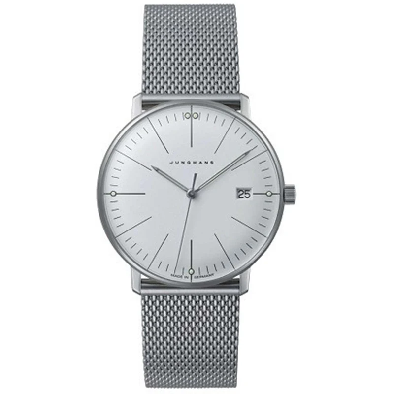 Junghans Max Bill Damen Quartz White Dial Milanese Steel Bracelet Ladies Watch 047/4250.44