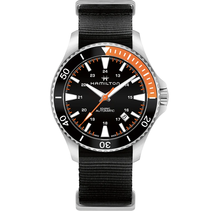 Hamilton Khaki Navy 40mm Black Dial NATO Mens Automatic Watch H82305931