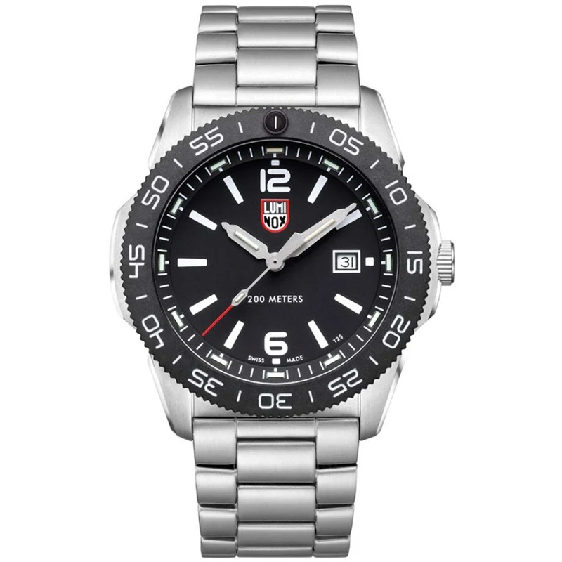 Luminox Pacific Diver Quartz Movement Black Dial Stainless Steel Bracelet Mens Watch XS.3122