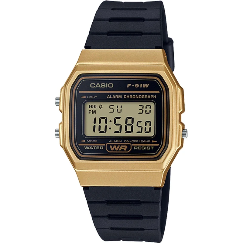 Casio Collection Quartz Digital Black Resin Strap Watch F-91WM-9AEF