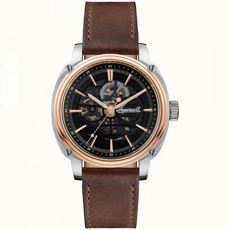 Ingersoll The Director Automatic Black Dial Brown Leather Strap Men's Watch I09901