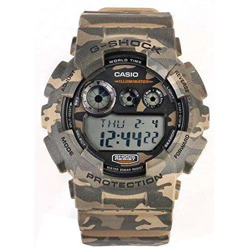 Casio G-Shock Unisex Analogue Watch with Green Dial Analog - Digital Display - GD-120CM-5ER