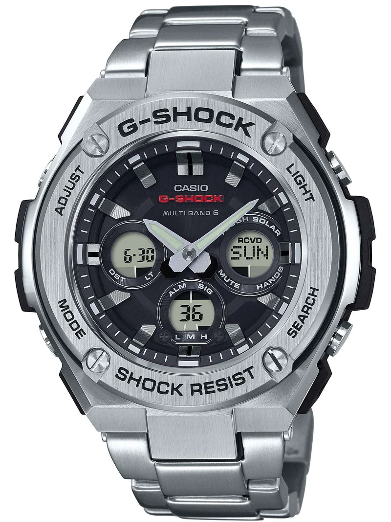 Casio G-Shock Silver Chronograph Black Dial Men's Watch GST-W310D1AER