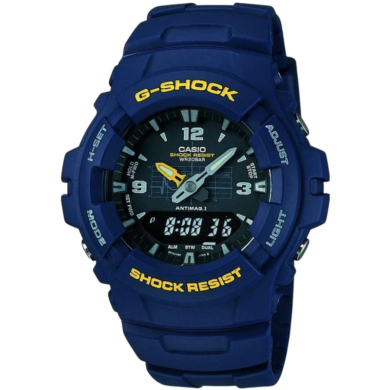 Casio G-Shock Navy Blue Men's Alarm Chronograph G-100-2BVMUR