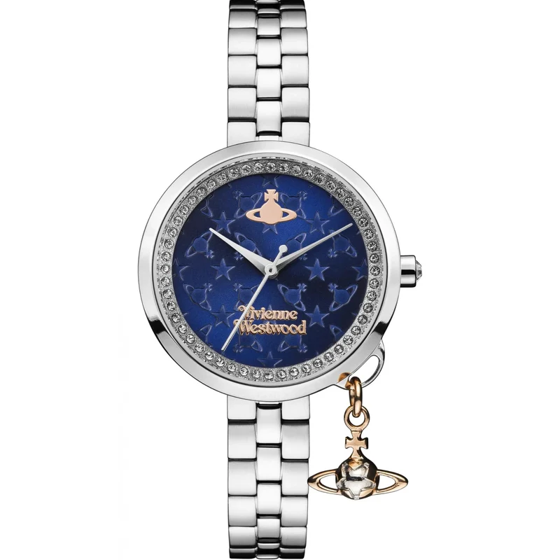 Vivienne Westwood Bow II Charm Stainless Steel Blue Dial Ladies’ Watch