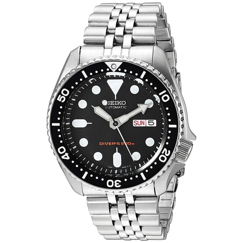 Seiko Diver's Automatic Black Dial Stainless Steel Jubilee Bracelet Men's Watch SKX007K2 REF: 62485