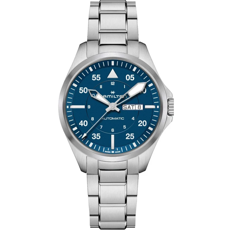 Hamilton Khaki Aviation 42mm Blue Dial Steel Mens Automatic Watch H64635140