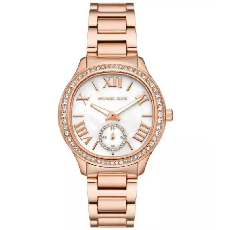 Michael Kors Sage Quartz Mother Of Pearl Dial Steel Strap Women's Watch MK4806