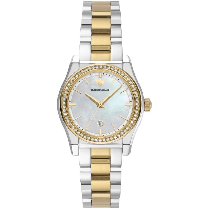 Emporio Armani Federica 32mm Mother Pearl Dial Steel Ladies Quartz Watch AR11559