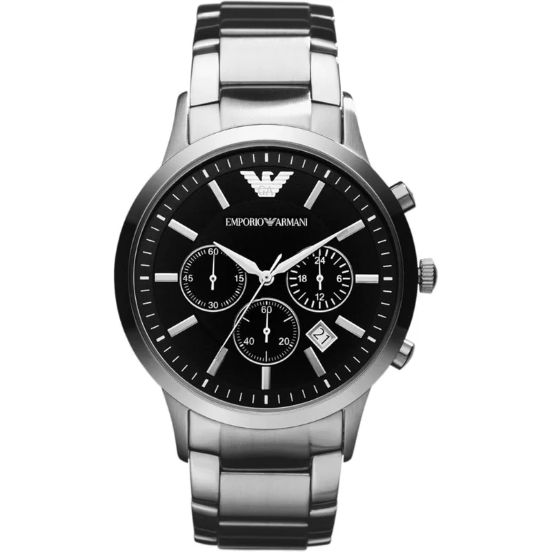 Emporio Armani Renato 43mm Chronograph Black Dial Mens Quartz Watch AR2434