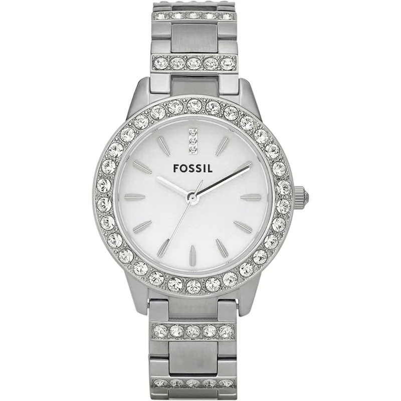 Fossil Jesse 34mm Silver Dial Steel Ladies Quartz Watch ES2362