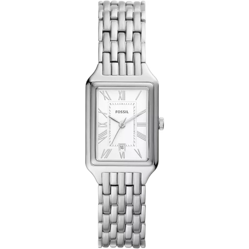 Fossil Raquel 23mm Silver Dial Steel Ladies Quartz Watch ES5221