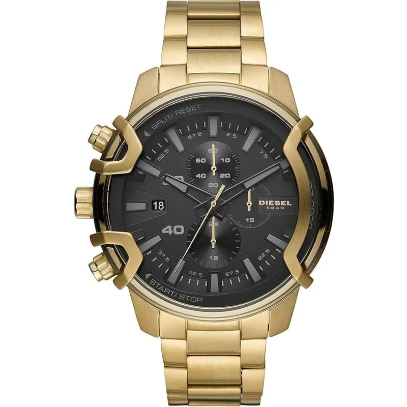 Diesel Griffed 48mm Chronograph Black Dial Steel Mens Quartz Watch DZ4522