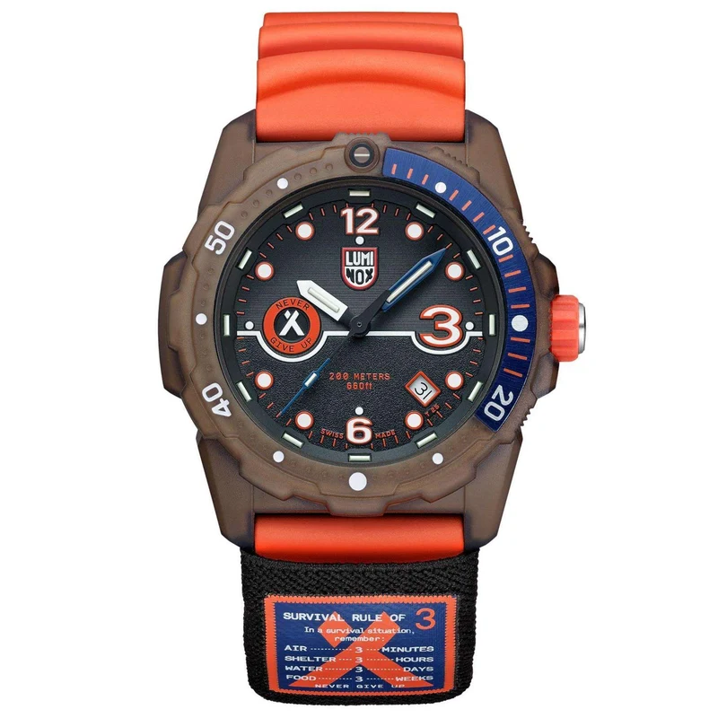 Luminox Bear Grylls 42mm Black Dial Rubber Mens Quartz Watch XB.3729.ECO
