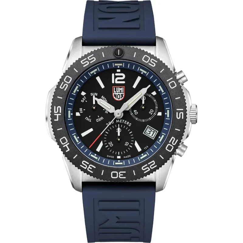 Luminox Pacific Diver 44mm Chronograph Black Dial Rubber Mens Quartz Watch XS.3143