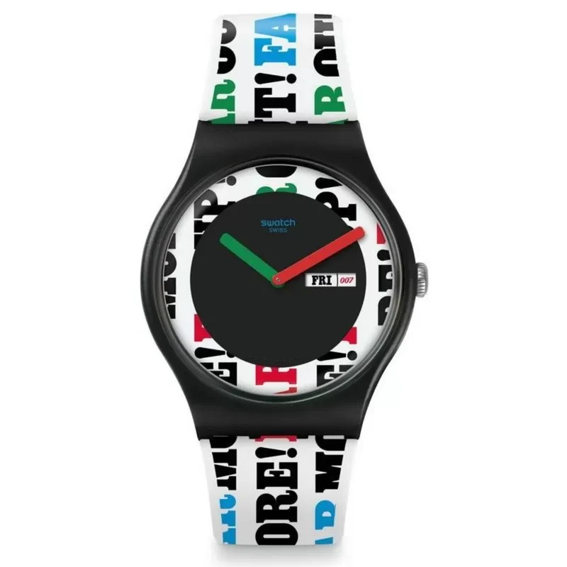 Swatch James Bond On her Majesty's Secret Service 1969 Limited Special Edition Multicolour Dial NATO Strap Unisex Watch SUOZ715