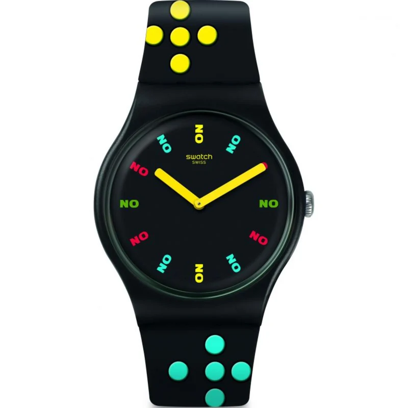 Swatch James Bond Series Dr No 1962 Limited Edition Black Dial Silicone Strap Unisex Watch SUOZ302
