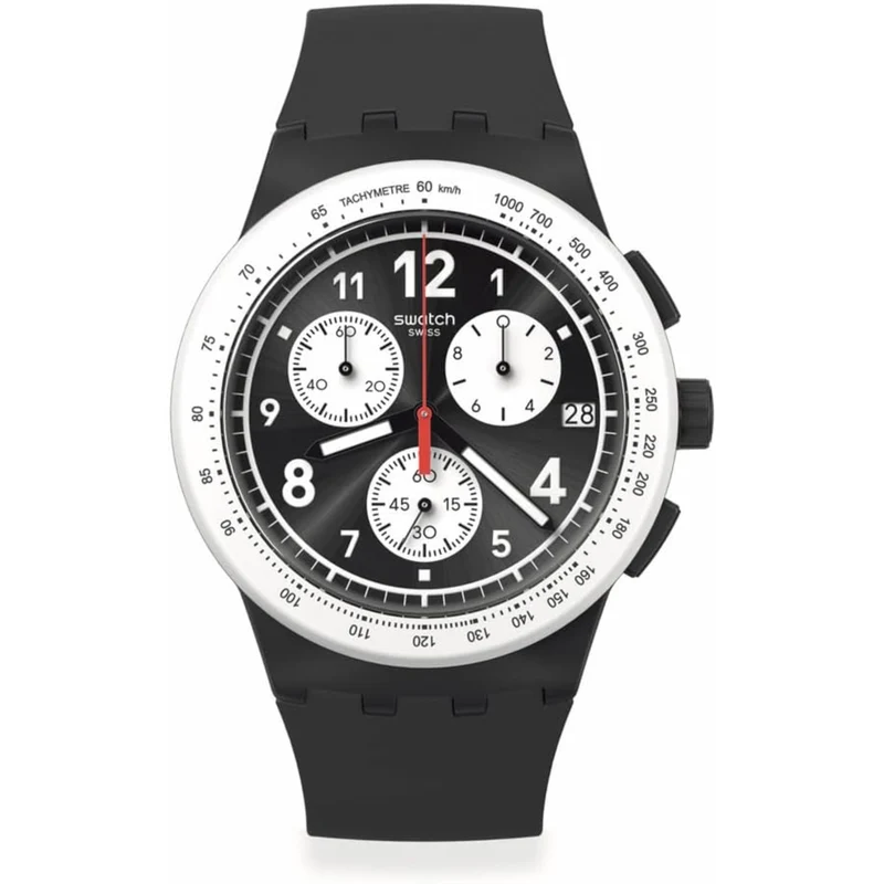 Swatch Nothing Basic Quartz Black Dial Silicone Watch SUSB420