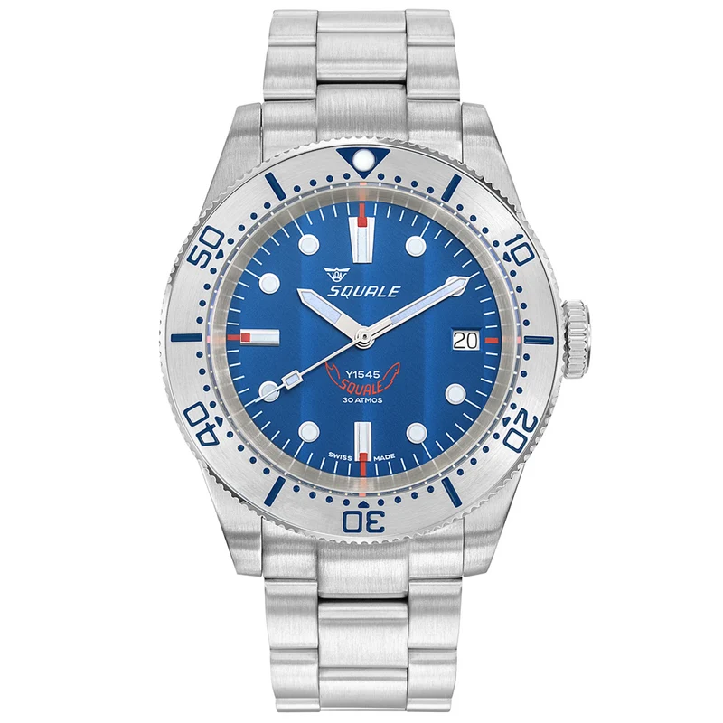 Squale 1545 Automatic Blue Dial Steel Strap Men’s Watch 1545SSBLC.AC