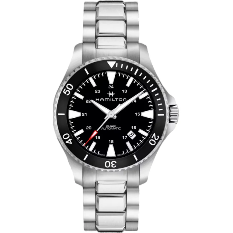 Hamilton Khaki Navy 40mm Black Dial Steel Mens Automatic Watch H82335131