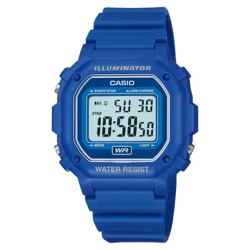 Casio Collection 43mm Blue Digital Resin Quartz Watch F-108WH-2AEF