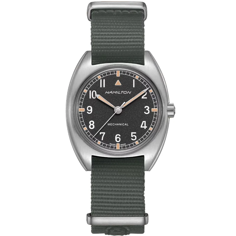 Hamilton Khaki Aviation 36mm Pilot Pioneer Black Dial NATO Mens Mechanical Watch H76419931