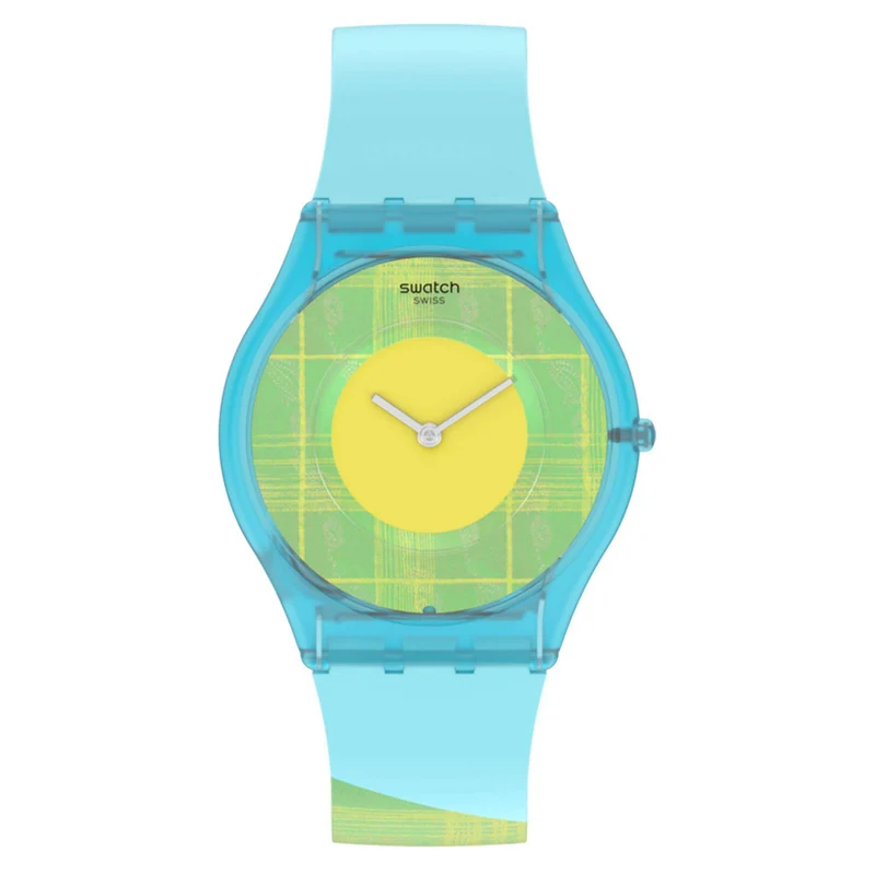 Swatch Supriya Acid Mardas 02 Quartz Yellow Dial Silicone Strap Watch SS08Z104