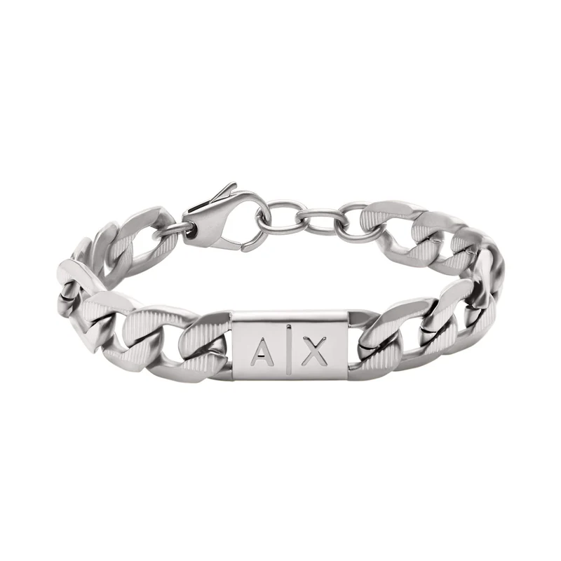 Armani Exchange Stainless Steel Chain Bracelet Men’s AXG0077040