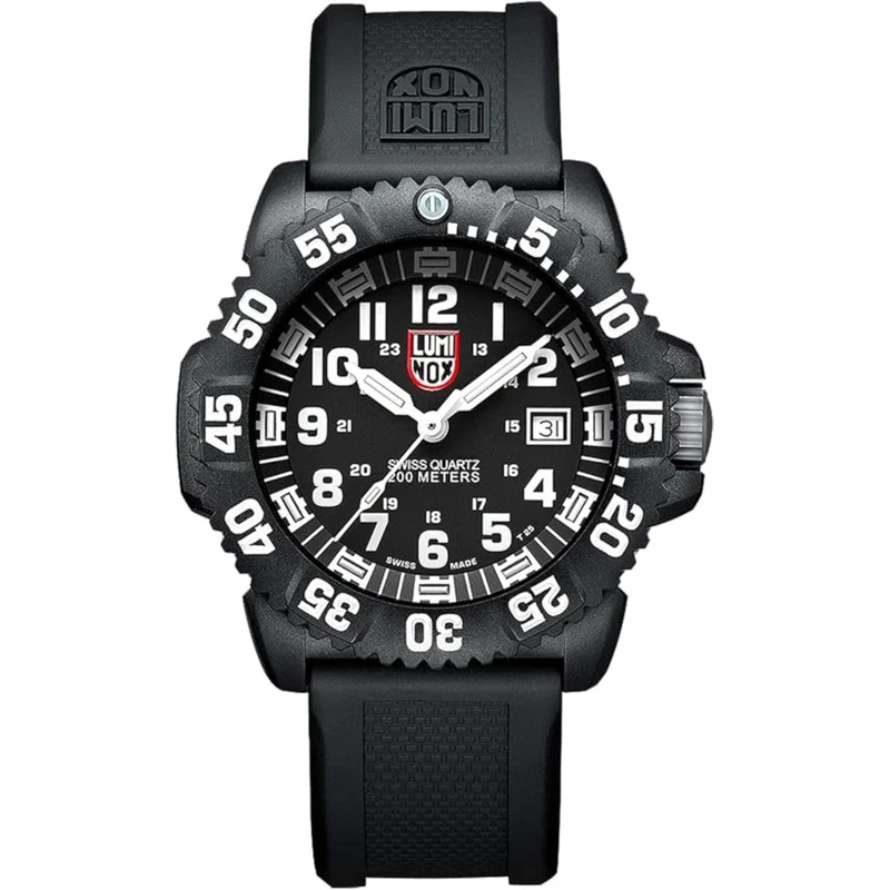 Luminox Navy Seal 43mm Black Dial Rubber Mens Quartz Watch XS.3001.F