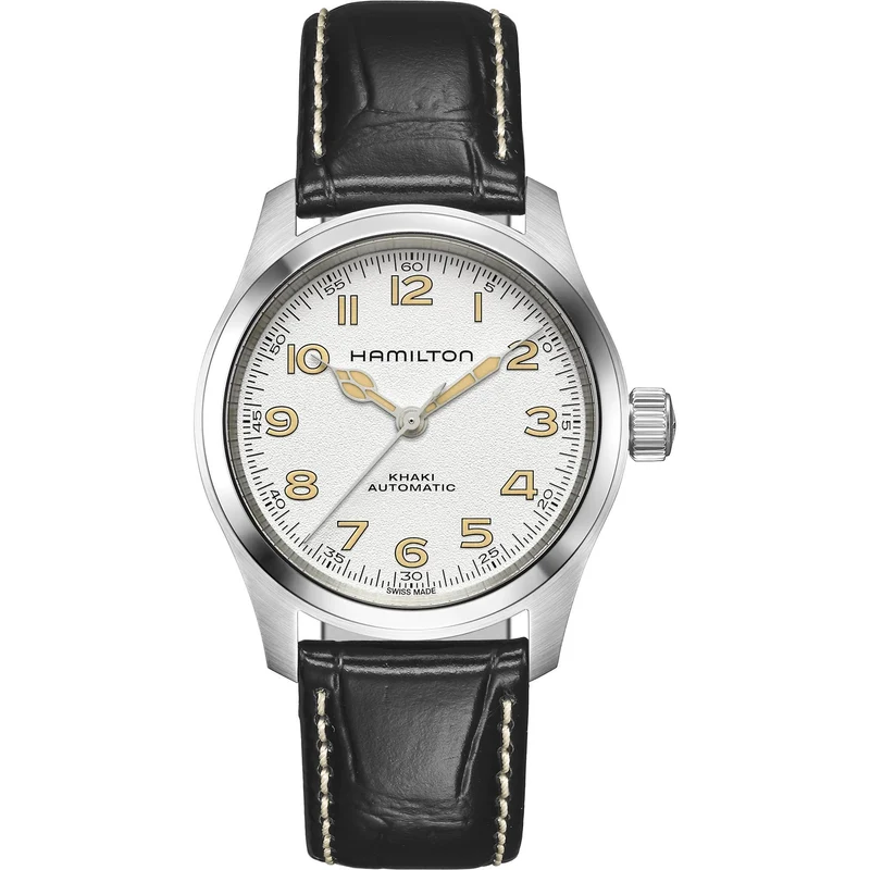 Hamilton Khaki Field Murph 38mm White Dial Leather Mens Automatic Watch H70405710