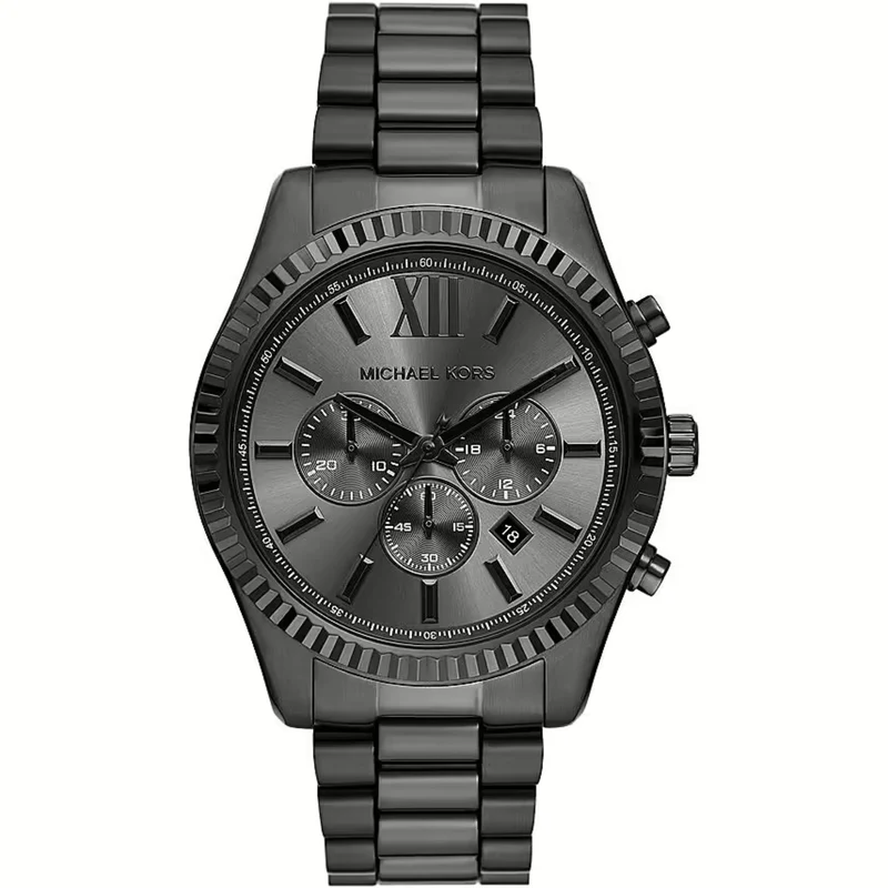 Michael Kors Lexington Chronograph Black Stainless Steel Strap Black Dial Men’s Watch MK9154