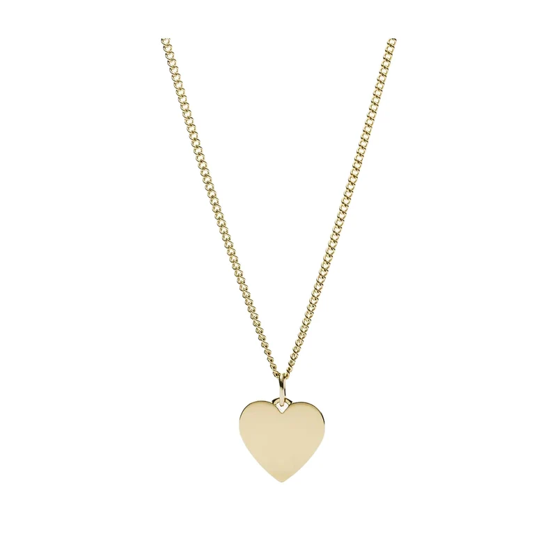 Fossil Ellis Heart Gold-Tone Stainless Steel Women’s Necklace JF03080710