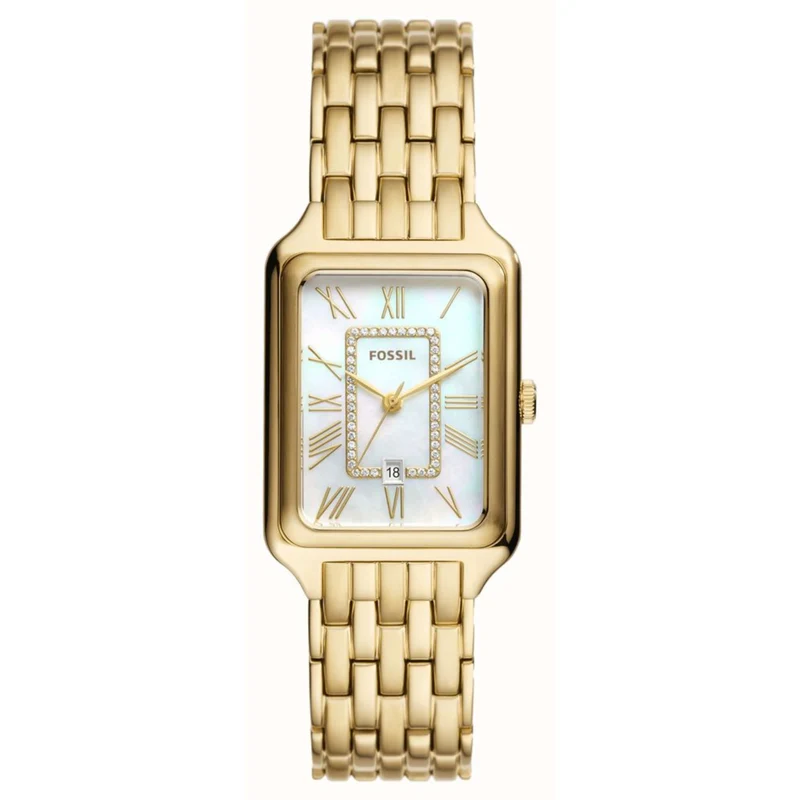 Fossil Raquel 26mm White Mother of Pearl Dial Steel Ladies Quartz Watch ES5304