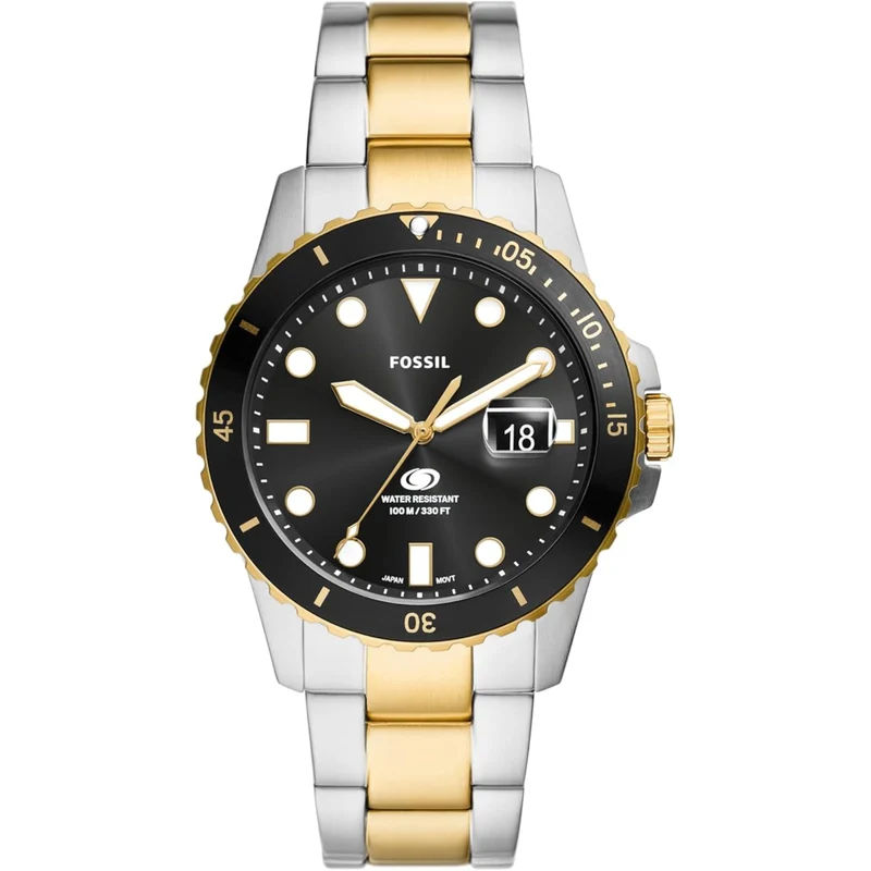 Fossil Blue Dive 42mm Black Dial Steel Mens Quartz Watch FS6031