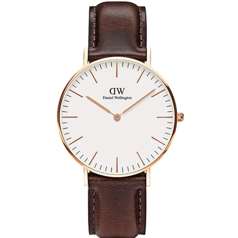 Daniel Wellington Classic 36mm White Dial Leather Mens Quartz Watch DW00100039