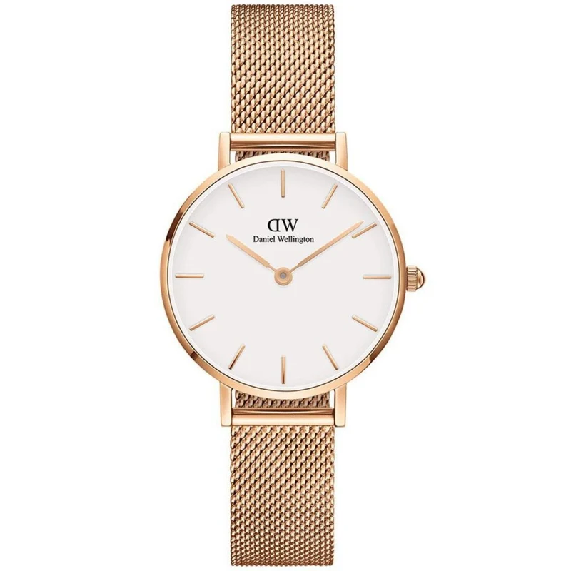 Daniel Wellington Petite 28mm White Dial Steel Ladies Quartz Watch DW00100219