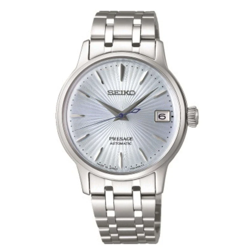 Seiko Presage Blue Dial Silver Stainless Steel Bracelet Automatic Ladies Watch SRP841J1
