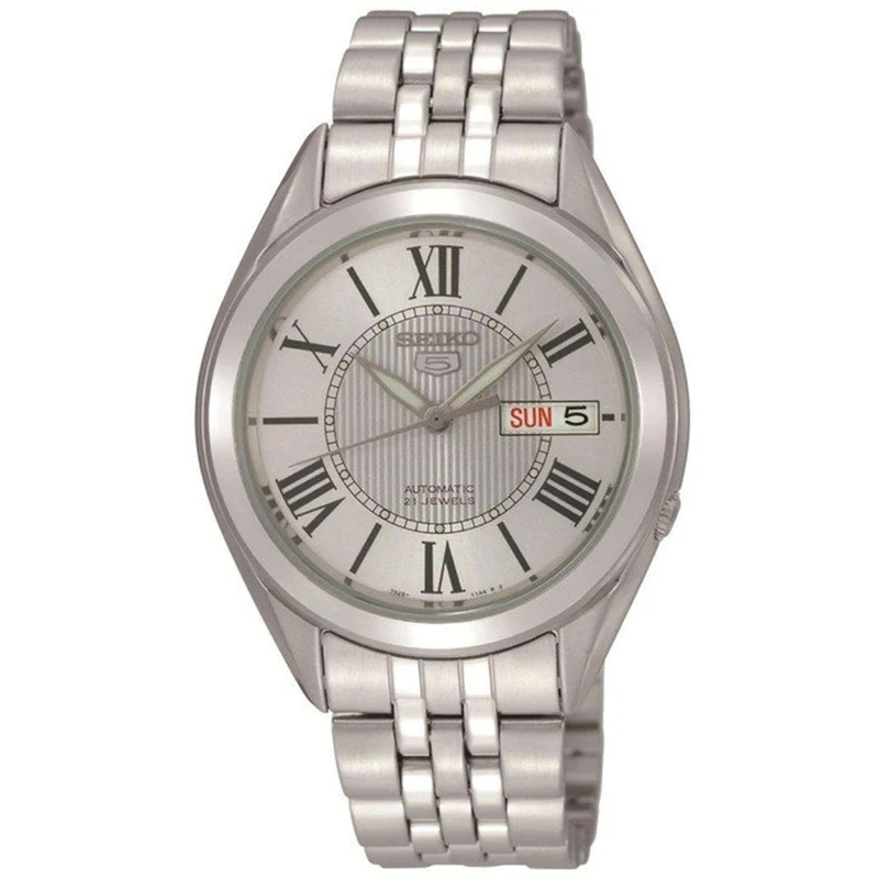 Seiko 5 Automatic White Dial Stainless Steel Bracelet Men's Watch SNKL29K1