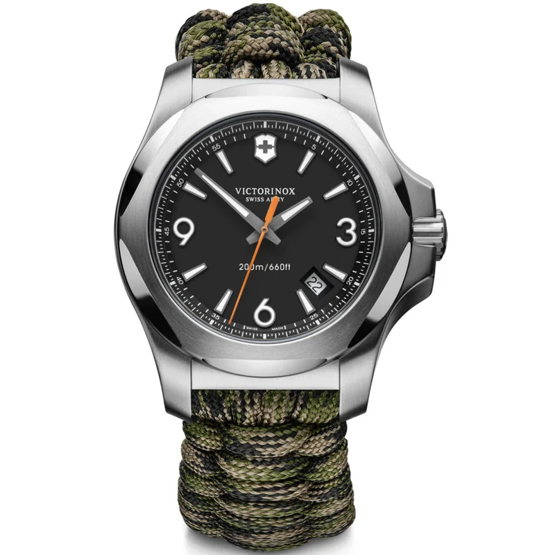 Victorinox I.N.O.X Autumn Paracord Silver Stainless Steel Quartz Men's Watch 241894