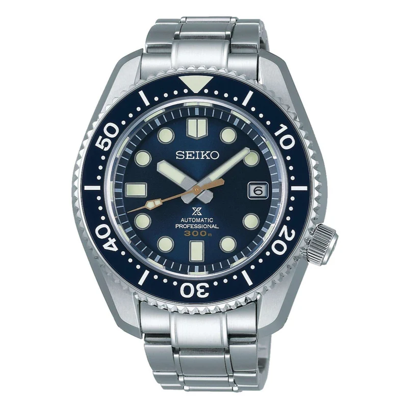 Seiko Prospex MarineMaster 'MM300' Diver's Automatic Blue Ocean Dial Silver Stainless Steel Men's Watch SLA023J1